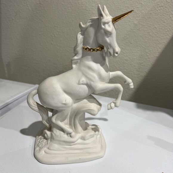 White Unicorn The Messenger Of Love By David Cornell 1985 Porcelain - Picture 1 of 10